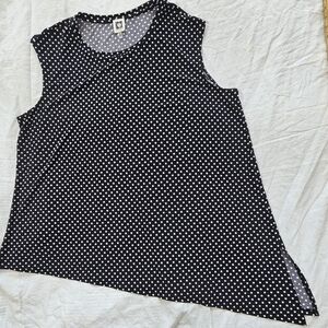Anne Klein Black and White Polka Dot Tank Top